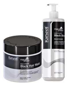 Kit Black Hair Mask - Máscara Karseell Original 500g + Shampoo Karseell Matizador 500ML