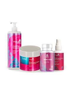 KIT NANO CRESCIMENTO - SHAMPOO BALSAMO 500ML + MÁSCARA BALSAMO 500ML + TÔNICO BALSAMO 60ML + NANO HAIR ENCAPSULADO - 60 CÁPSULAS