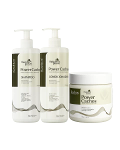 Power Cachos | Shampoo + Condicionador + Máscara de tratamento