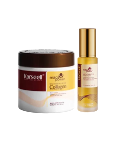 Máscara Karseell Original Collagen 500ml + Óleo de Argan Marroquino 50ml